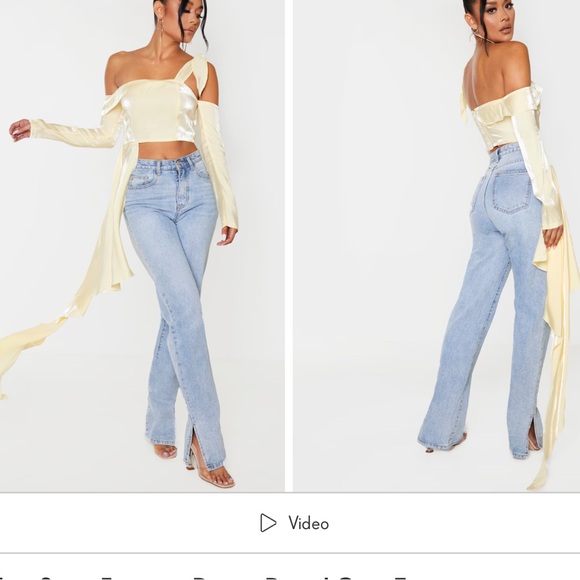 Stunning yellow crop top with drape tie detail 💛 - Picture 3 of 8